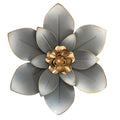 Metal Flower Wall Art Decor, 10“ Rustic Modern Floral Sculpture, Distressed Iron Wall Hanging Home Decoration Accent Artworks for Indoor Kitchen