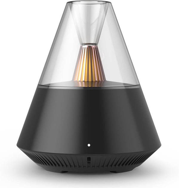 Ultrasonic Essential Oil Diffuser, 150ML Modern Aromatherapy Diffuser with Candle Light, 2 Mist Mode, Remote Control, Auto-Off, Small Cool Mist