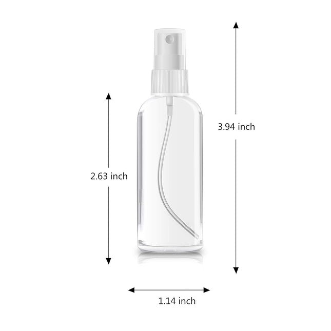 4 Pack Spray Bottles 1Oz Clear Plastic Empty Refillable Mini Spritzer for Travel, Cleaning, Gardening, Skin Care Atomize