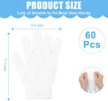 60Pcs Exfoliating Gloves Bulk, Scrub Gloves Exfoliating Body Scrubber Glove Exfoliator for Body Scrub Mitt, Bath Gloves for Shower Exfoliating