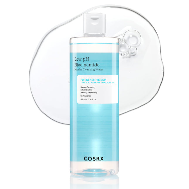 COSRX Low pH Niacinamide Micellar Cleansing Water Daily Mild Facial Cleansing Wash for Sensitive Skin, Sebum control, Ko