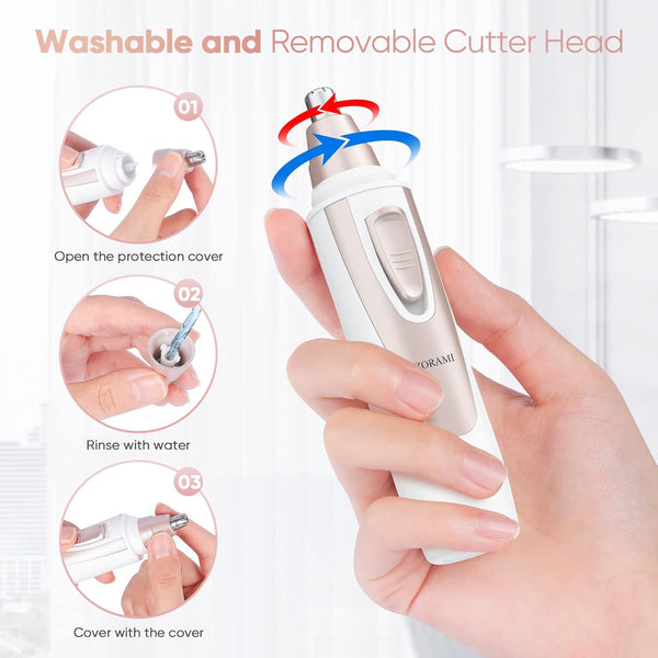 Ear and Nose Hair Trimmer Clipper - 2025 Professional Painless Eyebrow & Facial Hair Trimmer for Men Women, Battery-Operated Trimmer with IPX7