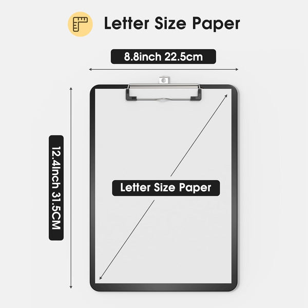 Plastic Clipboards, Black 8.5x11 Clip Board Black 1