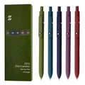 UIXJODO Gel Pens, 5 Pcs 0.5mm Black Ink Pens Fine Point Smooth Writing Pens with Silicone Grip, High-End Series Metal Clip Retractable Pens for