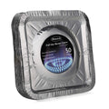 MOACOCK 50 Pack Aluminum Foil Square Stove Burner Covers Disposable Heavy Thick Quality Bib Liners Drip Pans Gas Range Top Protectors 8.5” 1