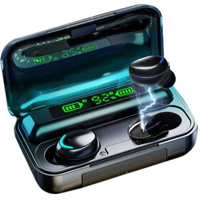 Wireless Earbuds with Large Charging Case,Ipx7 Waterproof, Hi-Fi Stereo Sound