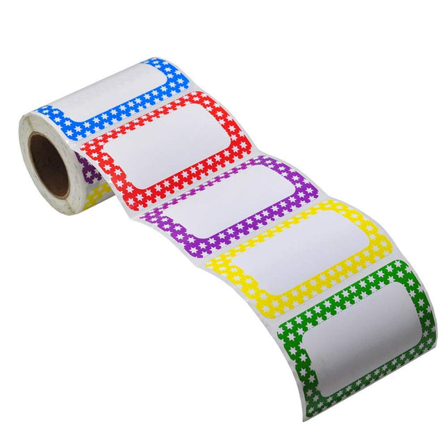 L LIKED 250 Stickers - 3.5" X 2.25"Colors Plain Name Tag Labels with Perforated 