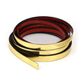 Metallic Gold Mirror Border Trim Peel and Stick PVC Wall Molding Trim Tape Self Adhesive Shiny Gold Decorative Trim for TV, Wall, Mirror, Door,