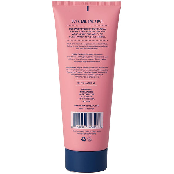 Hand in Hand Sugar Scrub, Gentle Exfoliation For All Skin Types, 9 Ounce, Bergamot & Crisp Basil, Cactus Blossom Scent, Single Cactus Blossom 9