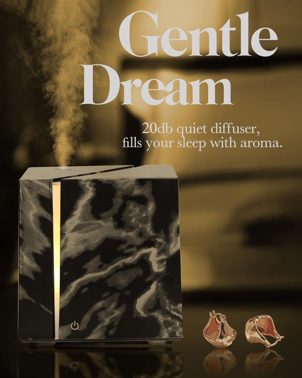 Essential Oil Diffuser Air Mist Small, Diffuser Light Humidifier 3 in 1, Aroma Desk Diffuser for Home Bedroom Bathroom Office, 200Ml Mini Oil