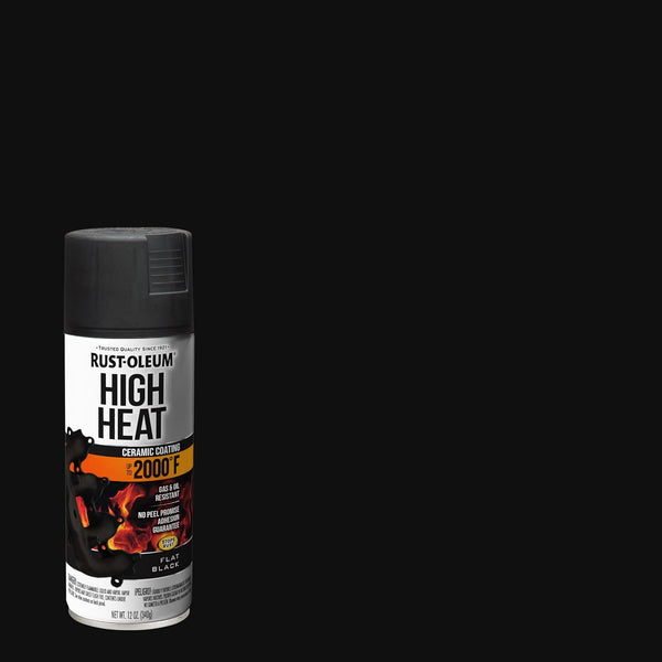 Rust-Oleum 248903 Automotive High Heat Spray Paint, 12 oz, Flat Black 12 Ounce (Pack of 1) Flat Black Spray Paint