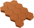 SoftTouch 3/8" Hexagon Self-Stick Noise Dampening Foam Cabinet Bumpers, 12 Pack, Tan, 12 Piece