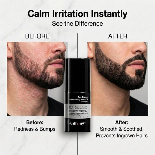 Anthony Pre-Shave and Conditioning Beard Oil, 2 Fl Oz, Contains Rosemary, Basil, Olive and Calendula Oils, Hydrates, Softens, Nourishes, and