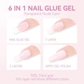 Gelike EC 6-in-1 Jelly Nail Builder Gel: Sheer Baby Pink UV Rubber Base Gel for Apex Building & Extension – Extra Strong Adhesive for Press On &