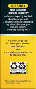 Airborne Vitamin C 1000Mg (Per Serving) - Zesty Effervescent Tablets, Gluten-Free Immune Support Supplement, Echinacea & Ginger, Orange, Citrus,