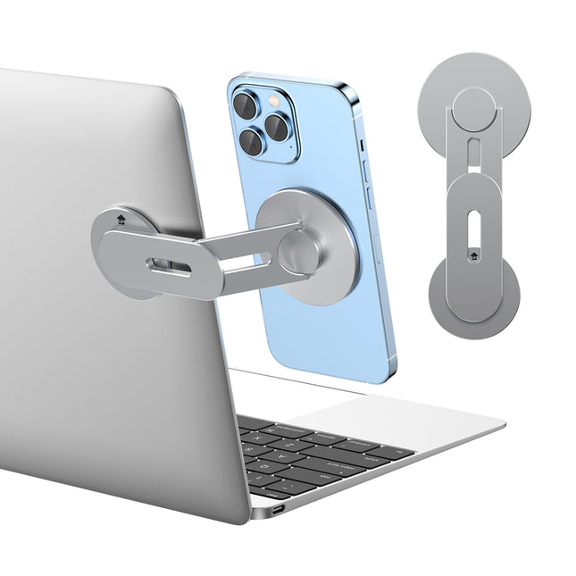 Magnetic Phone Holder for Laptop for Magsafe for Iphone 16/15/14/13/12 & All Phones, 180Â°Adjustable Phone Side Mount fo