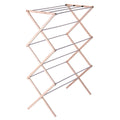 Household Essentials 5001 Collapsible Folding Wooden Clothes Drying Rack For Laundry | Pre Assembled Natural/White Birch