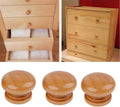 20Pcs Unfinished Wood Drawer knobs Pulls Finished, 33mm Round Mushroom Shape Wooden Cabinet Knobs Drawer Pulls Handles