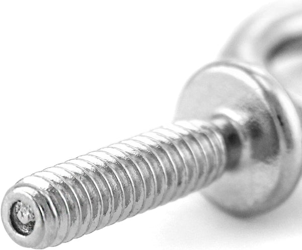 QWORK Eye Bolt, 5 Pack 1/4" - 20 x 1" Marine Grade Stainless Steel Lifting Ring Threaded Eyebolts