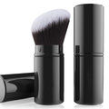Retractable Kabuki Brush, Travel Powder Face Makeup Brushes | Portable Flawless Makeup Brush for Foundation, Blush, Bronzer, Buffing, Cruelty Free