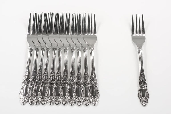 DecorRack 12pcs Dinner Forks, Stainless Steel, 7.5 inches, Flatware, Dishwasher Safe 12 Pack
