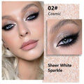 evpct Pear White Shimmer Single Eye shadow Palette Makeup for Older Women, Glitter Sparkly Pearl Shimmer Cream Eyeshadow Palette Brightener Make