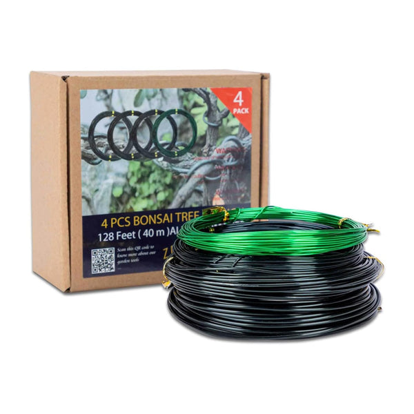 Bonsai Training Wire Set of 4, Total 128 Feet (32 Feet Each Size) | 3 Size - 1.0MM, 1.5MM, 2.0MM, Corrosion and Rust Resistant 1.0MM,1.5MM,2.0MM