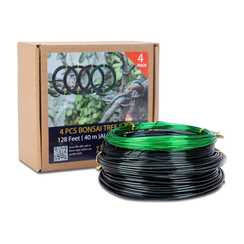Bonsai Training Wire Set of 4, Total 128 Feet (32 Feet Each Size) | 3 Size - 1.0MM, 1.5MM, 2.0MM, Corrosion and Rust Resistant 1.0MM,1.5MM,2.0MM