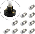 10-Pack E10 Mini Light Bulbs Screw Base Indicator Light Incandescent Bulb Old-Fashioned Flashlight Lamp for Physical Electrical Experiment 2.5V