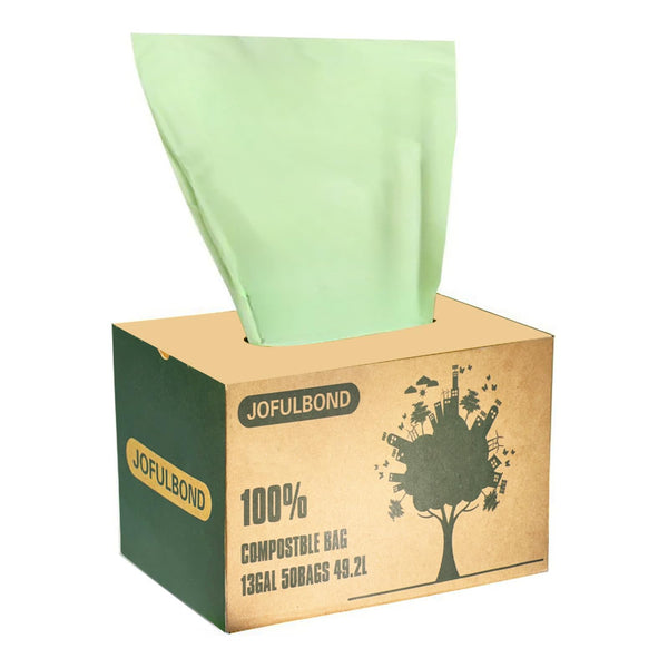 13 Gallon Trash Bags Biodegradable Compost Recycling Trash Bags, Compostable For Kitchen, 100 Count, 1.2 Mils,60 Liter, Recyclable Composta Large