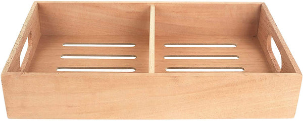Mantello Cigars Spanish Cedar Cigar Tray - Adjustable Divider, Fits Large Humidors, for Humidor or Walk-in Closet 12.5" x 7.5"x 2.25"