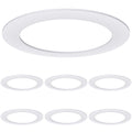 Sunco 6 Pack Goof Rings for 6 Inch Recessed Lights, Flush Mount, White, Can Light Trim Ring Cover, OD 8.6 Inch, ID 6.2 Inch, Paintable Surface,