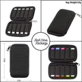JBOS 10 Slots Neoprene USB Flash Drive Case with 20 Identification Labels,Anti-Static Thumb Drive Organizer Bag, Slim Portable Memory Stick
