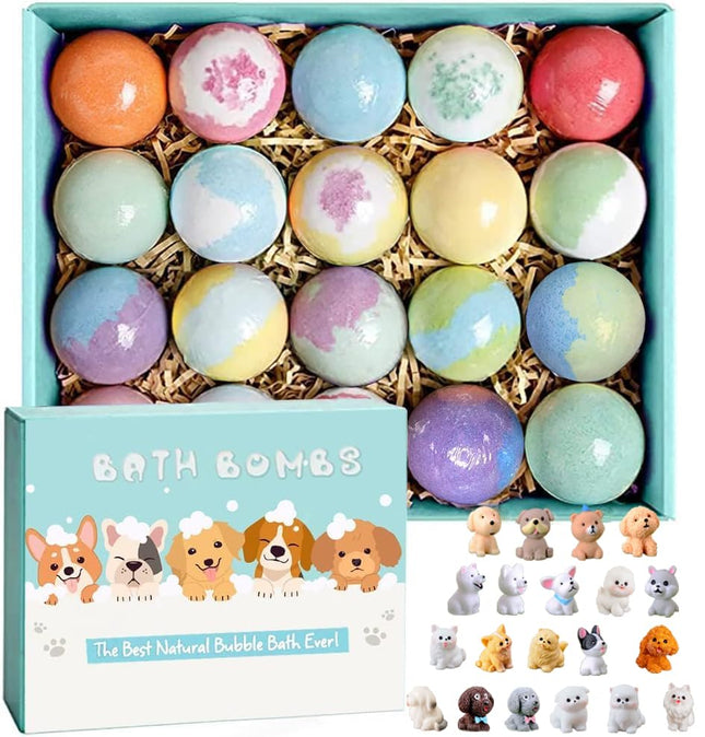 Bath Bombs for Kids with Surprise inside for Girls Boys Toddlers, 20 Pack Organi