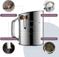 Bellemain 3 Cup Flour Sifter for Baking Fine Mesh Rotary Hand Crank with Loop Agitator for Quick Sifting, Flour Sifter Stainless Steel