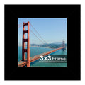 3x3 Picture Frame Black for Tabletop or Wall Hanging, Strudy and Lightweight 3 x 3 Frame, Wall Gallery Photo Frame with Shatter Resistant