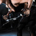 Full Finger Workout Gloves Women Men - Weight Lifting Gloves Full Palm Grip 0Leopard Large