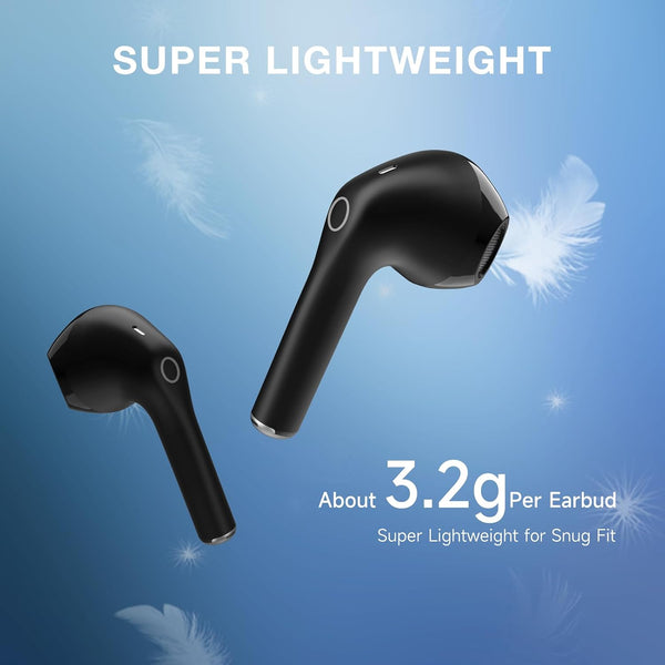 1 Hora Wireless Earbuds, Bluetooth 5.3 Ear Buds with Charging Case, Clear Calls, Deep Bass, Touch Control, Lightweight in-Ear Headphones