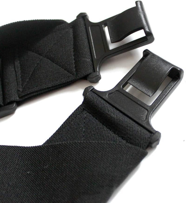 MELOTOUGH Belt Clip Suspenders For Men Heavy Duty, Outback Side Clip/Trucker Men's Suspenders with 2inch Width Elastic Black