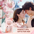 Birthday Gifts for Women Mom, Spa Gift Baskets for Her Wife,- 5 Pcs Relaxing Self Care Gifts Set with Body Lotion & Plush Earmuffs, Ideal Mothers