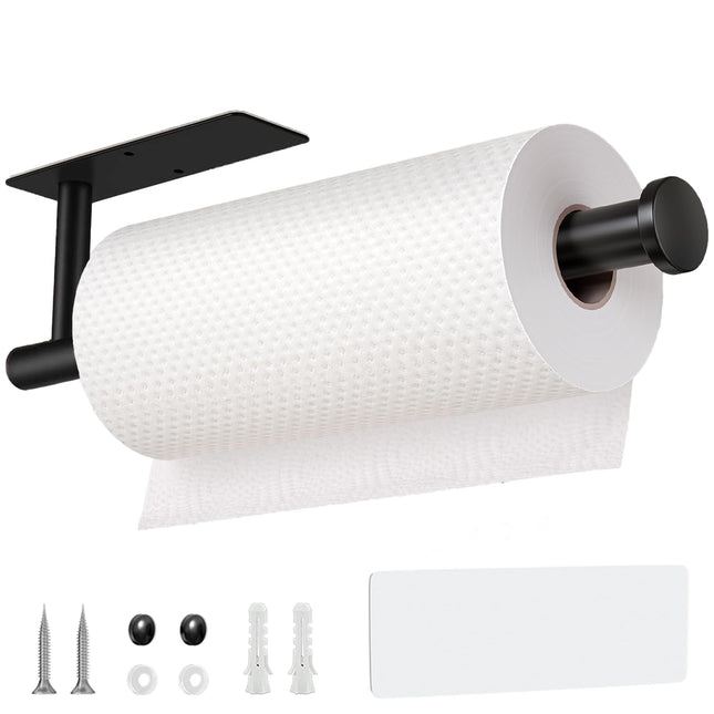 Paper Towel Holder under Cabinet Wall Mount,Self Adhesive and Drilling Paper Towel Holders,Sus304 Stainless Steel Paper 