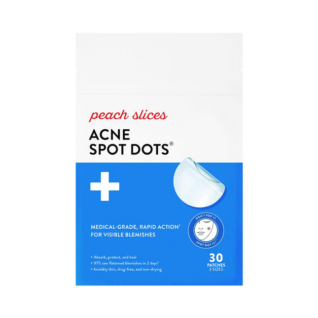 Peach Slices | Acne Spot Dots | Hydrocolloid Acne Patches | for Zits, Blemishes,