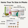 Sumbody USA Made Mini Self Care Gift Set - (6pcs) Men, Women, Teens, All Natural Aromatherapy Body Care Set Skin Care Box, Spa Baskets,