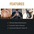Woody'S Beard & Tattoo Oil for Men - Hydrating & Conditioning Oil for Mustache Facial Hair & Skin, Enhances Tattoos Vibrancy, 1 Fl Oz (2-Pack)