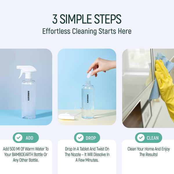 12 Pack Natural Multi-Purpose Cleaner - All Surface Multipurpose Cleaning Tablets Refill - Eco-Friendly Product & Cleaning Supplies - 1 Tablet =