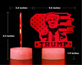 3D LED Night Light Trump 2024 Flat Acrylic Illusion Lighting Lamp with 7 Colors and Touch Sensor, Trump Fan Nightlight Gift, Trump Fight!