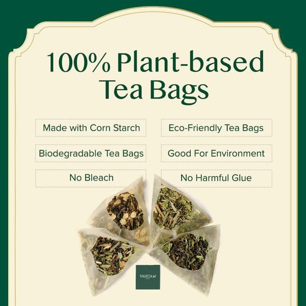 VAHDAM, Assorted Tea Sampler (20 Delicious Variety, 40 Individually Wrapped Pyramid Teabags) Long Leaf Premium Teas I Tea Gift Set I Gift Ideas