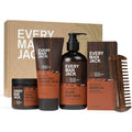 Every Man Jack Mens Aged Bourbon Beard Set - Five Full-Sized Grooming Essentials for a Complete Routine - Beard + Face Wash, Beard + Face Lotion,