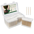 800 Count Bamboo Cotton Swabs - Natural Organic Cotton Buds with Double Tips, Hypoallergenic, Biodegradable Swabs for Ear Cleaning, Beauty &