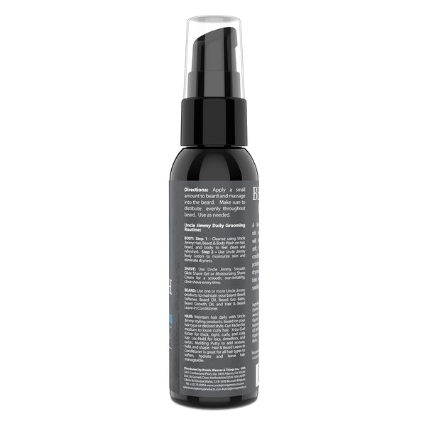 Uncle Jimmy Beard Growth Oil with Biotin | Natural Beard Care for Thicker, Fuller Healthier Beard | Men'S Facial Hair Treatment for Grooming |